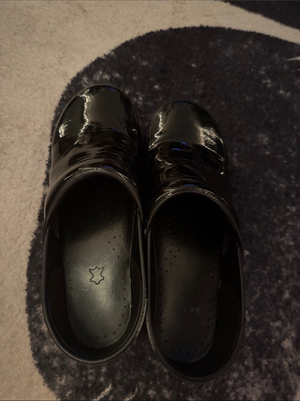 Dansko Kids Black Patent Mary Jane Clogs